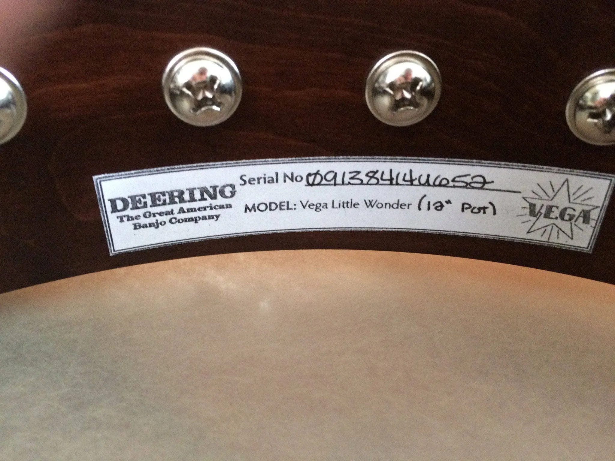 Vega Little Wonder Banjo with 12" Rim