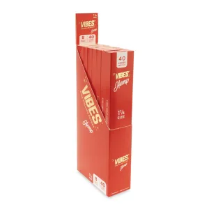 Vibes - Hemp 1 1/4 Cones - 8 Cones Per Pack - (40 Count Per Display)