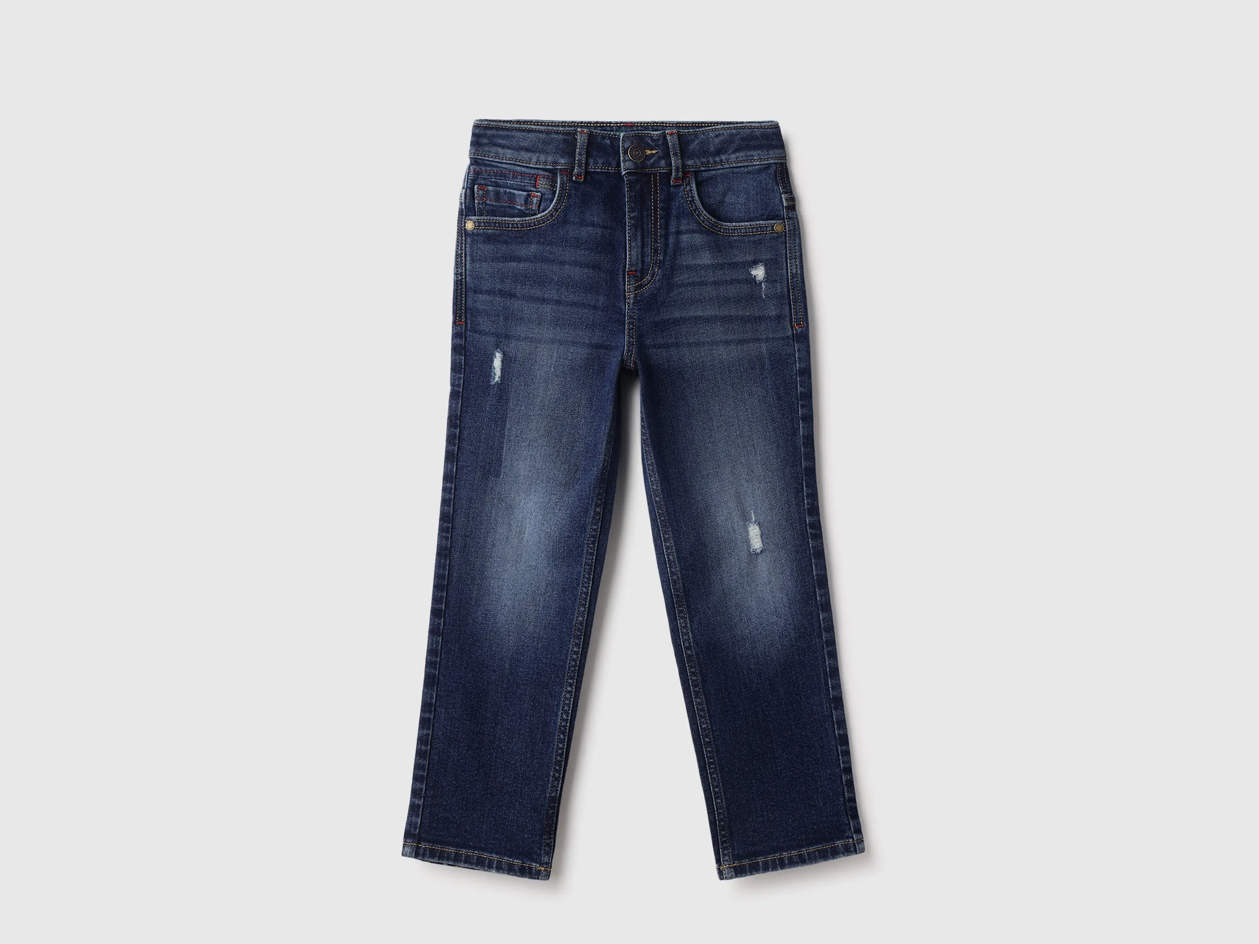 Washed Straight Jeans