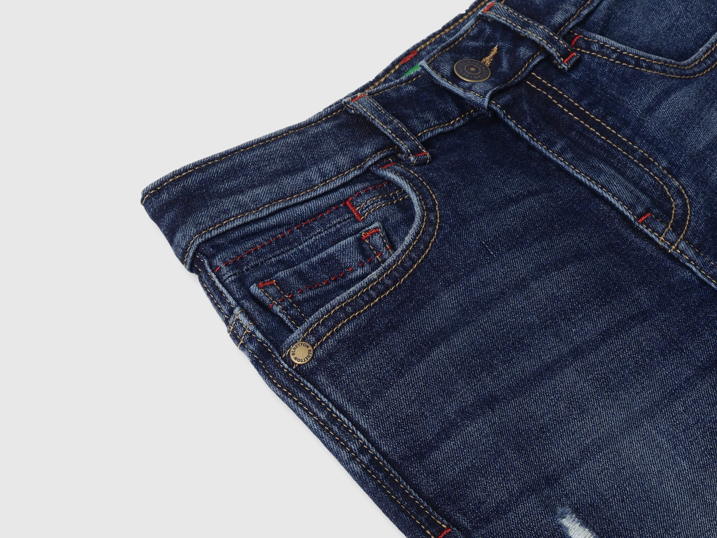 Washed Straight Jeans