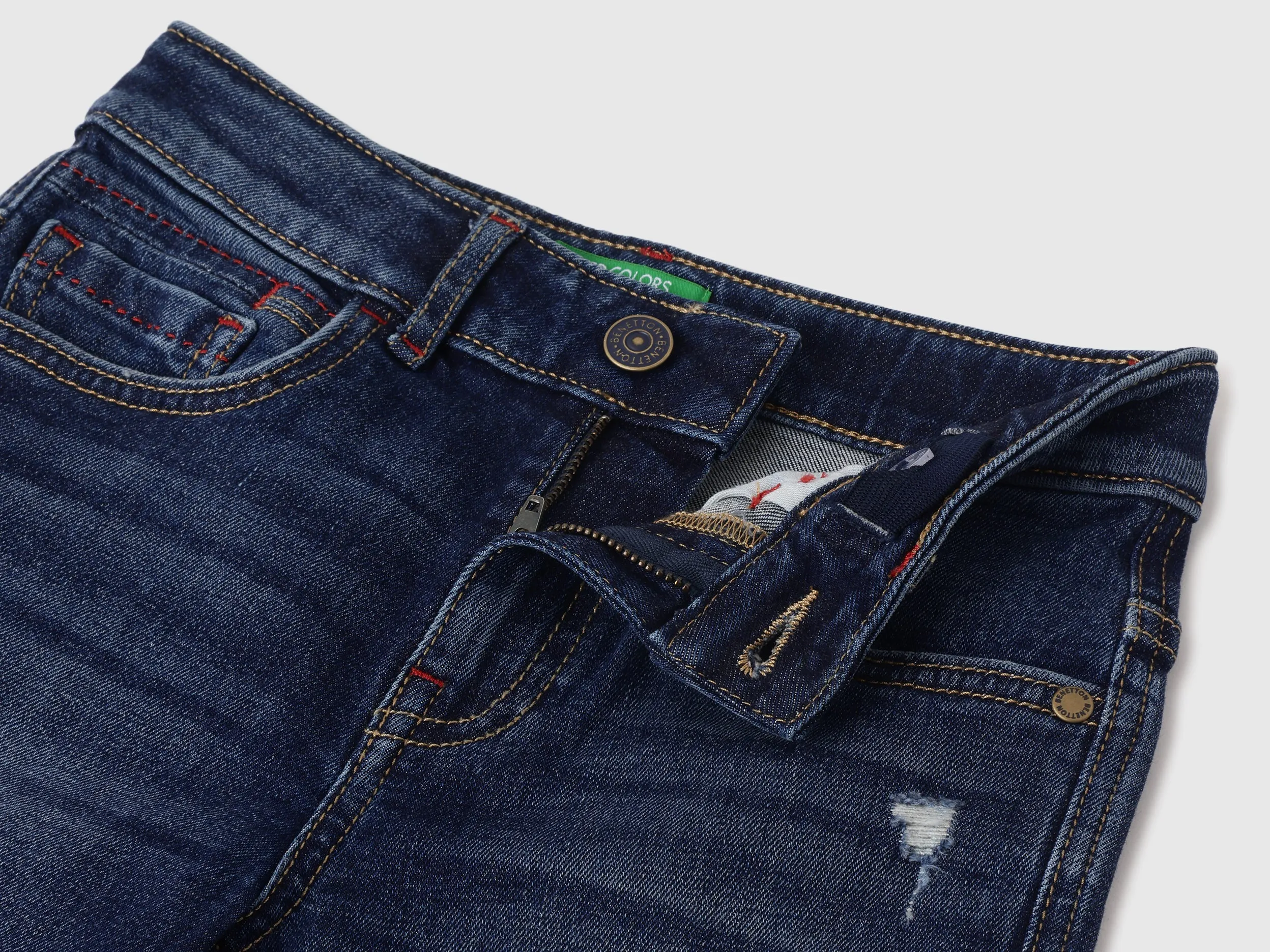 Washed Straight Jeans