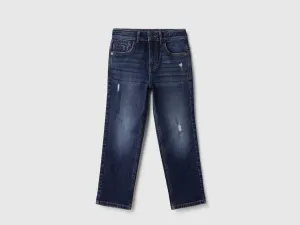 Washed Straight Jeans