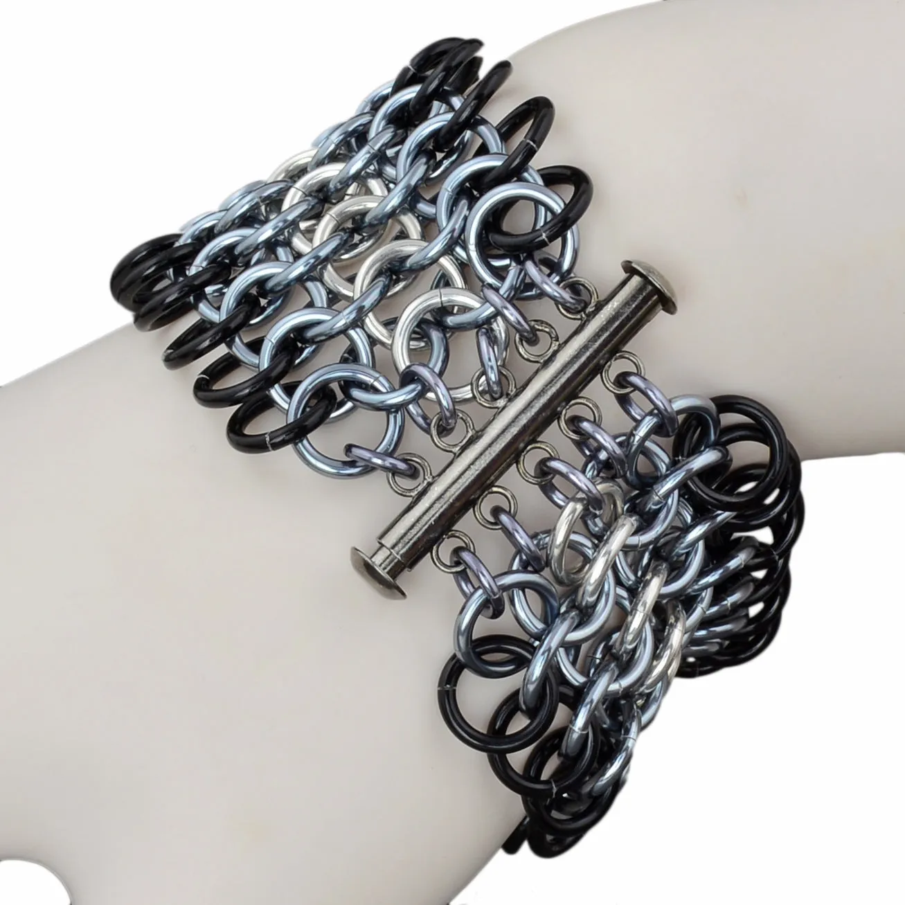 Wide Mesh Cuff - Industrial