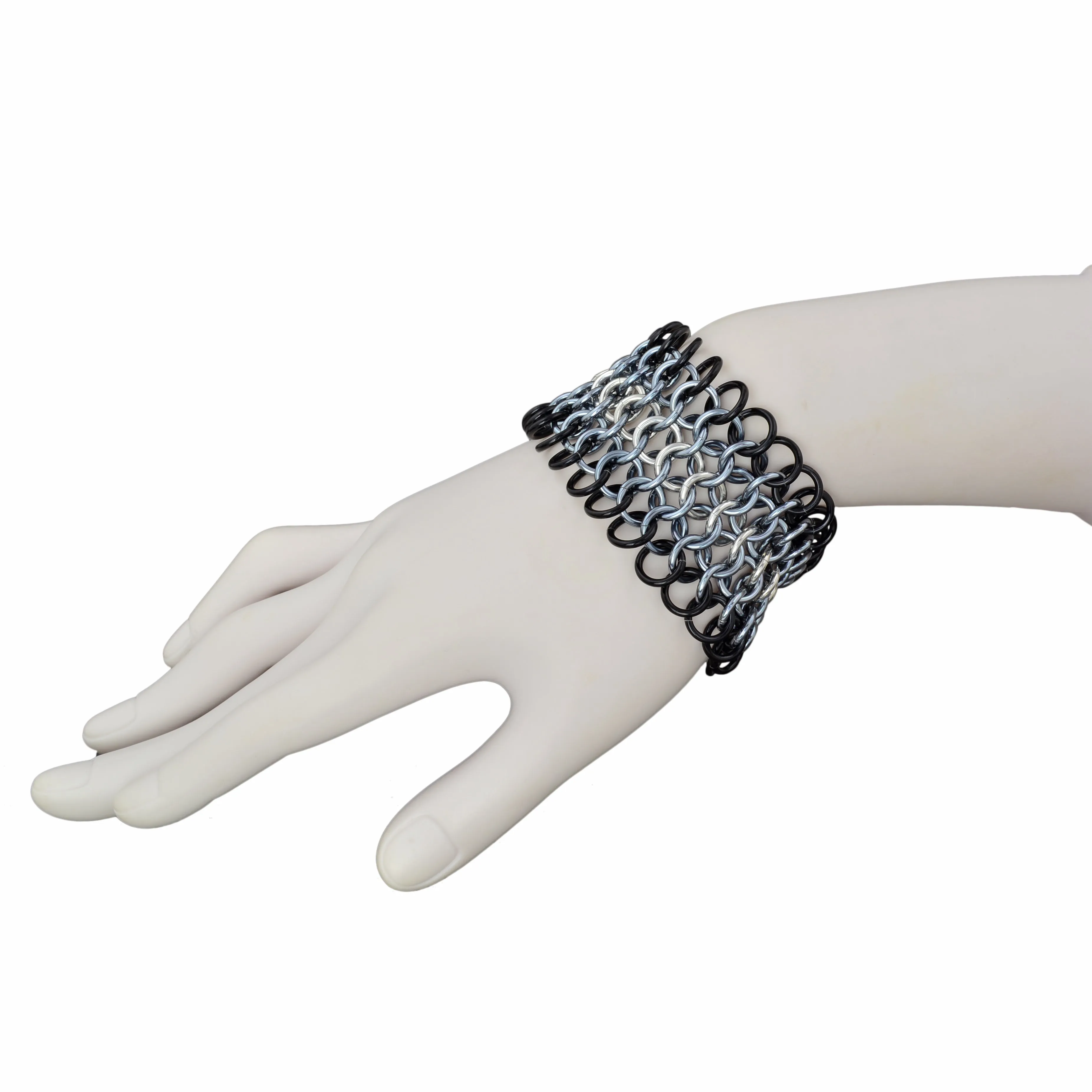 Wide Mesh Cuff - Industrial