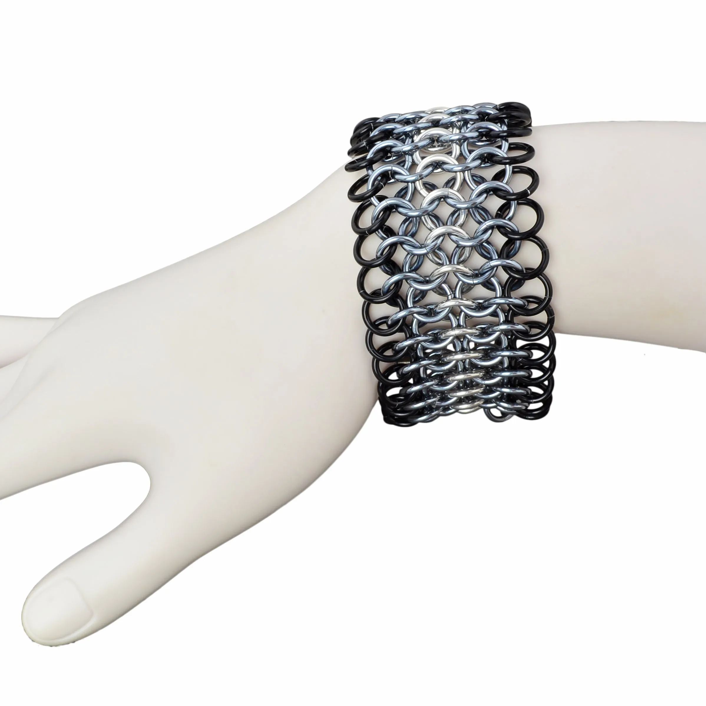 Wide Mesh Cuff - Industrial