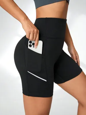 Wide Waistband Sports Shorts