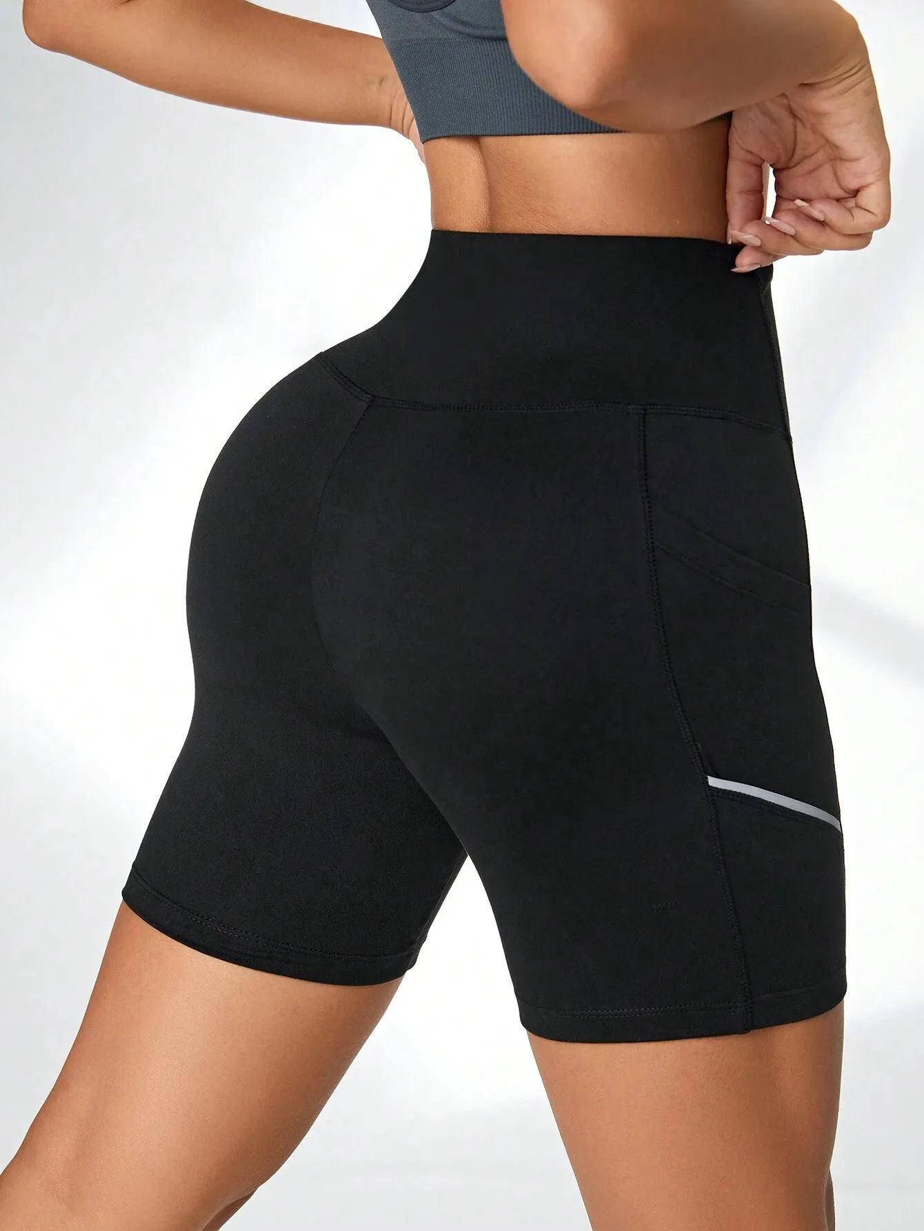 Wide Waistband Sports Shorts