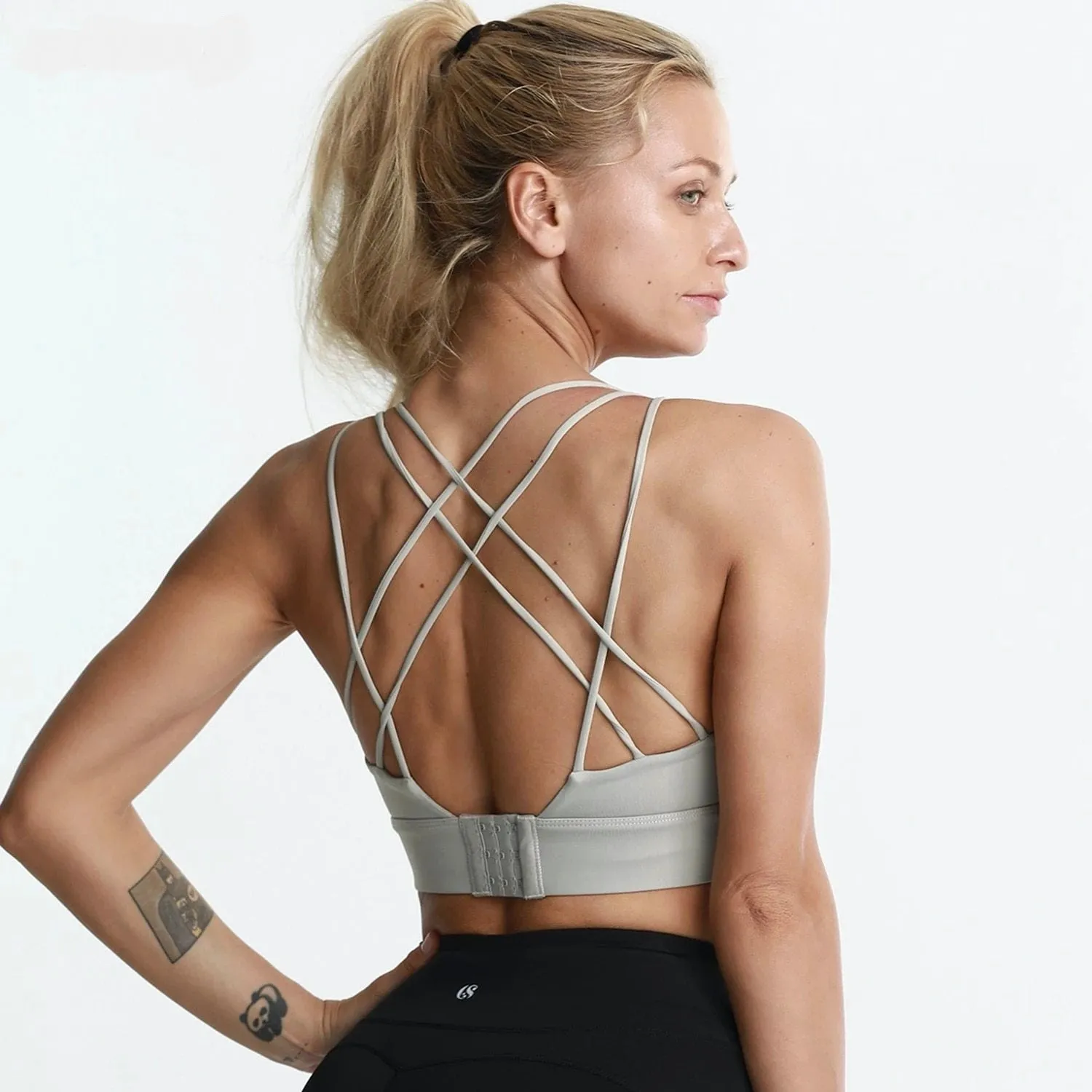 Women Widen Hem Cross Straps Bra | Conqueryourfitness