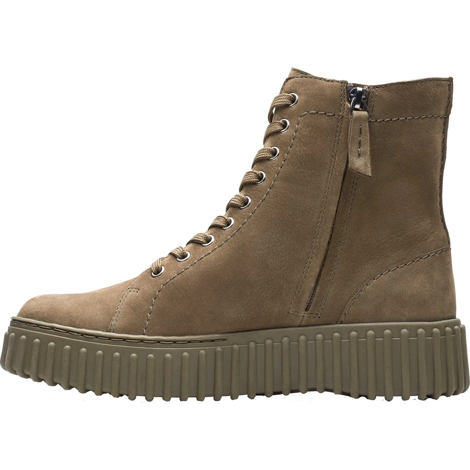 Women's Clarks Torhill Rise Dark Olive Nubuck