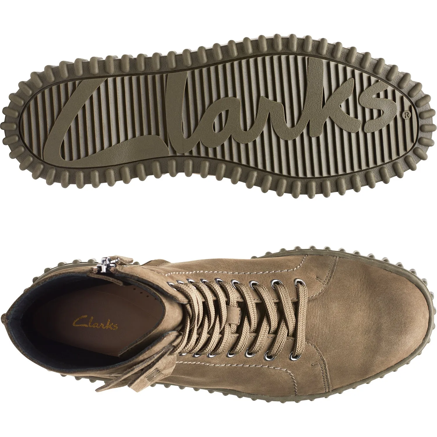 Women's Clarks Torhill Rise Dark Olive Nubuck