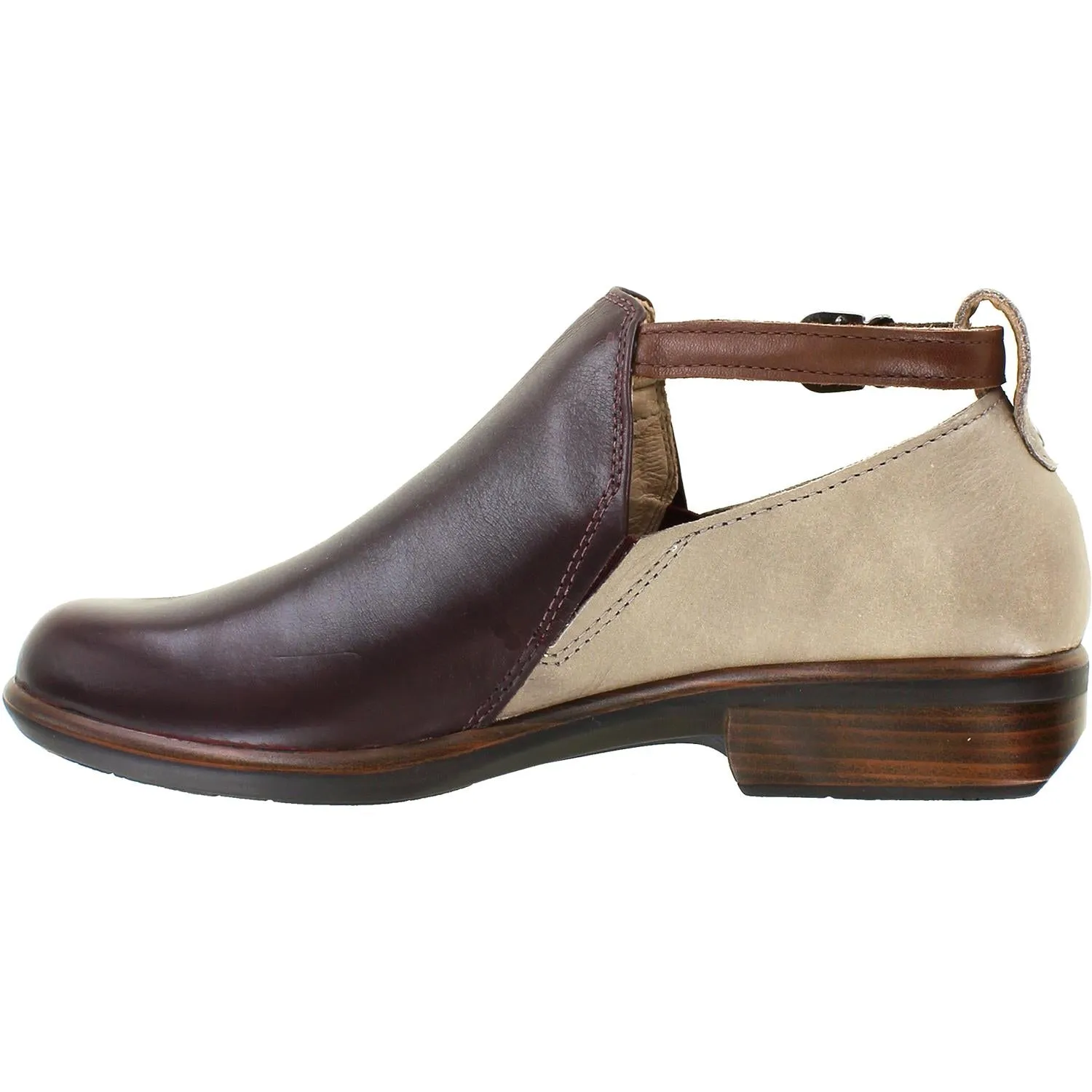 Women's Naot Kamsin Bordeaux/Soft Stone/Soft Chestnut Leather