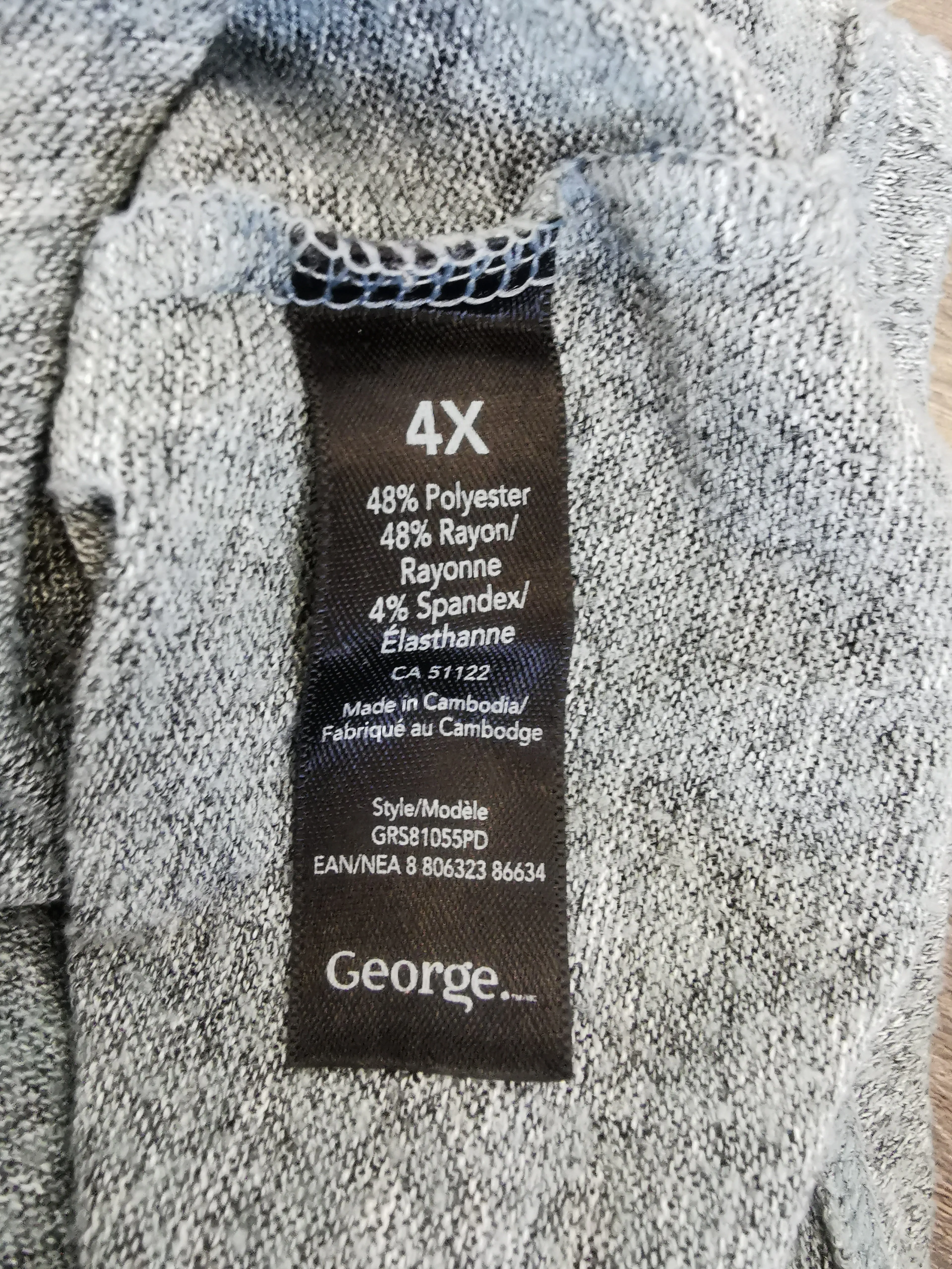 WOMENS SIZE 4X - GEORGE, Soft Knit Casual Top VGUC B4