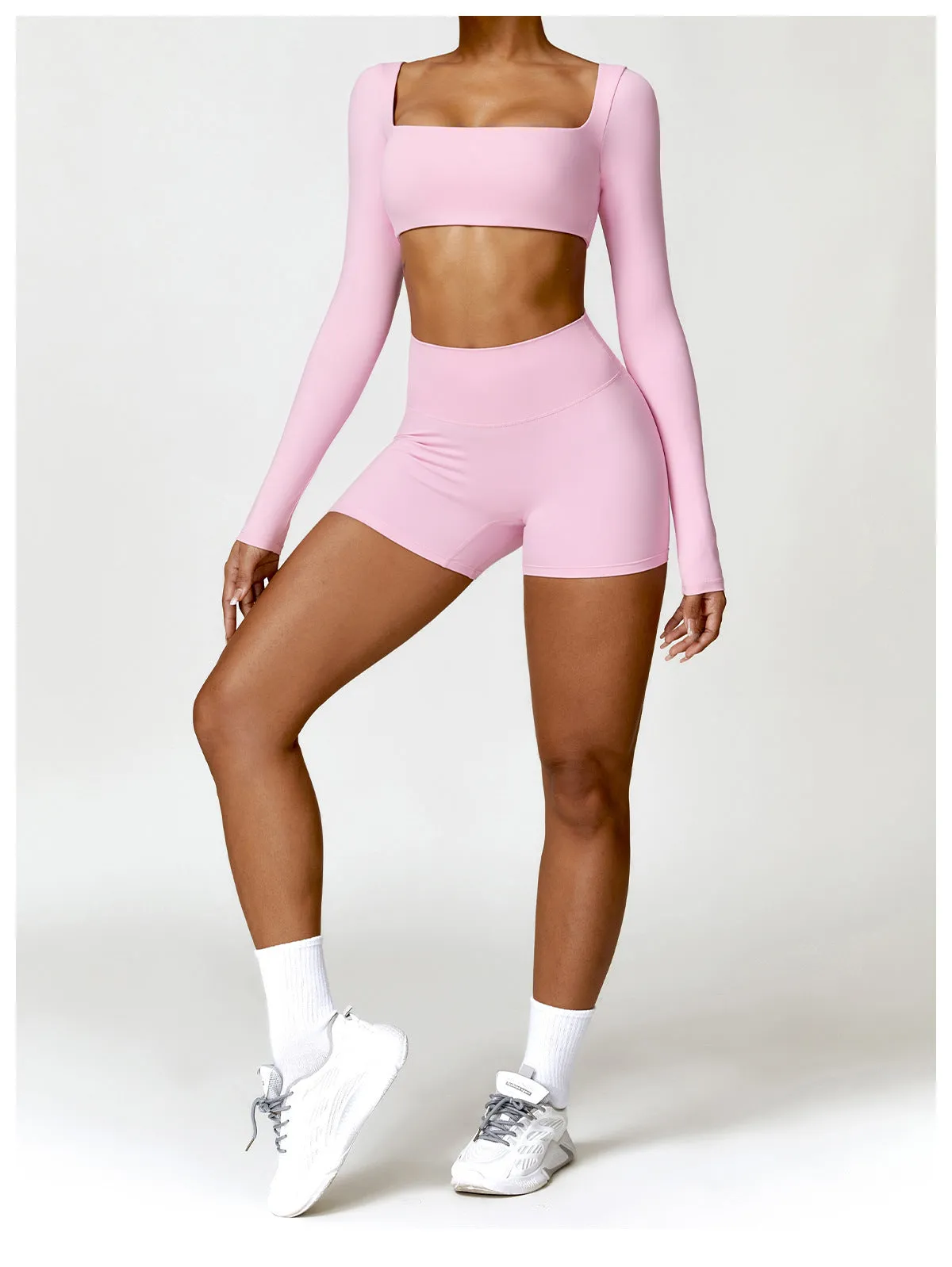 Women's Tight Long Sleeve Yoga Wear Running Workout T-shirt Top