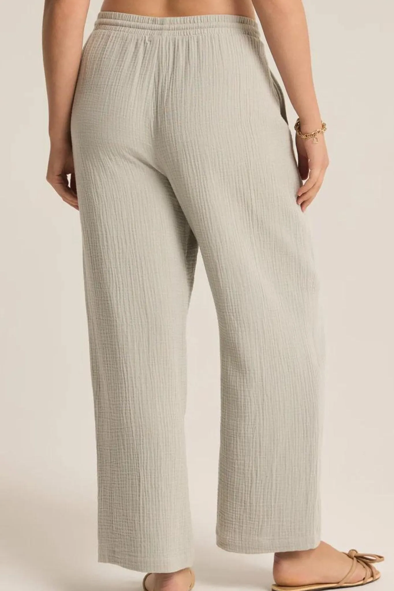 Z Supply: Bondi Gauze Pant in Pale Jade