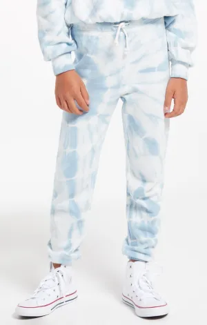 Z Supply Girls Palmer Tie Dye Jogger - Blue Agave