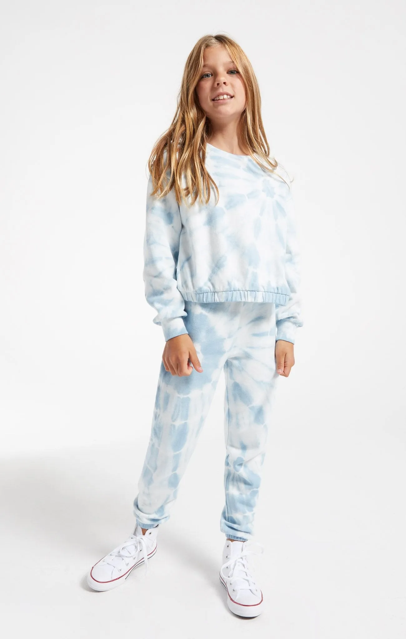 Z Supply Girls Palmer Tie Dye Jogger - Blue Agave